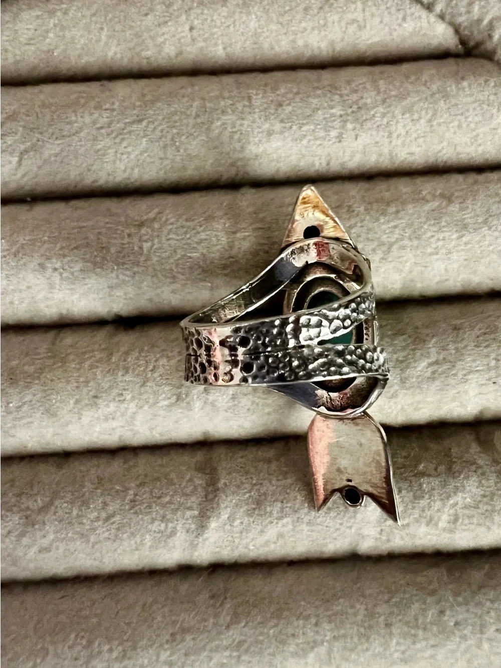Sterling Silver Turquoise & Onyx  Arrow Statement Ring - Women's Jewelry